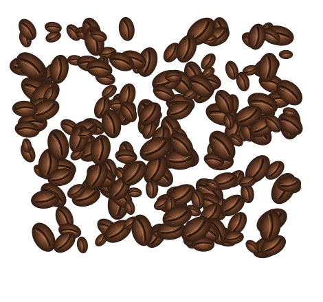 Ilustrasi tumpukan biji kopi