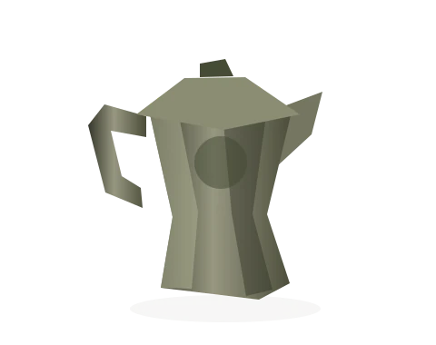 Ilustrasi Moka Pot Klasik