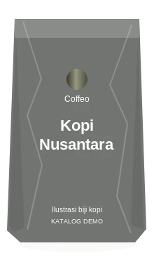 Ilustrasi kemasan Kopi Nusantara